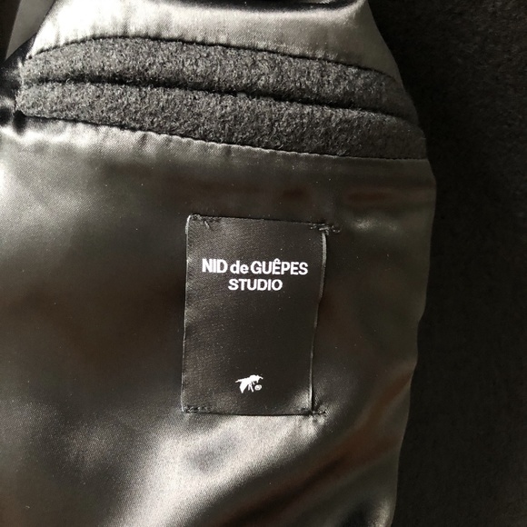 NID DE GUÊPES Men's Wool Robe Coat - Picture 5 of 5